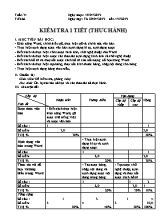 Giáo án Tin học Lớp 6 - Tiết 66 Kiểm tra 1 tiết (Thực hành) - Năm học 2018-2019